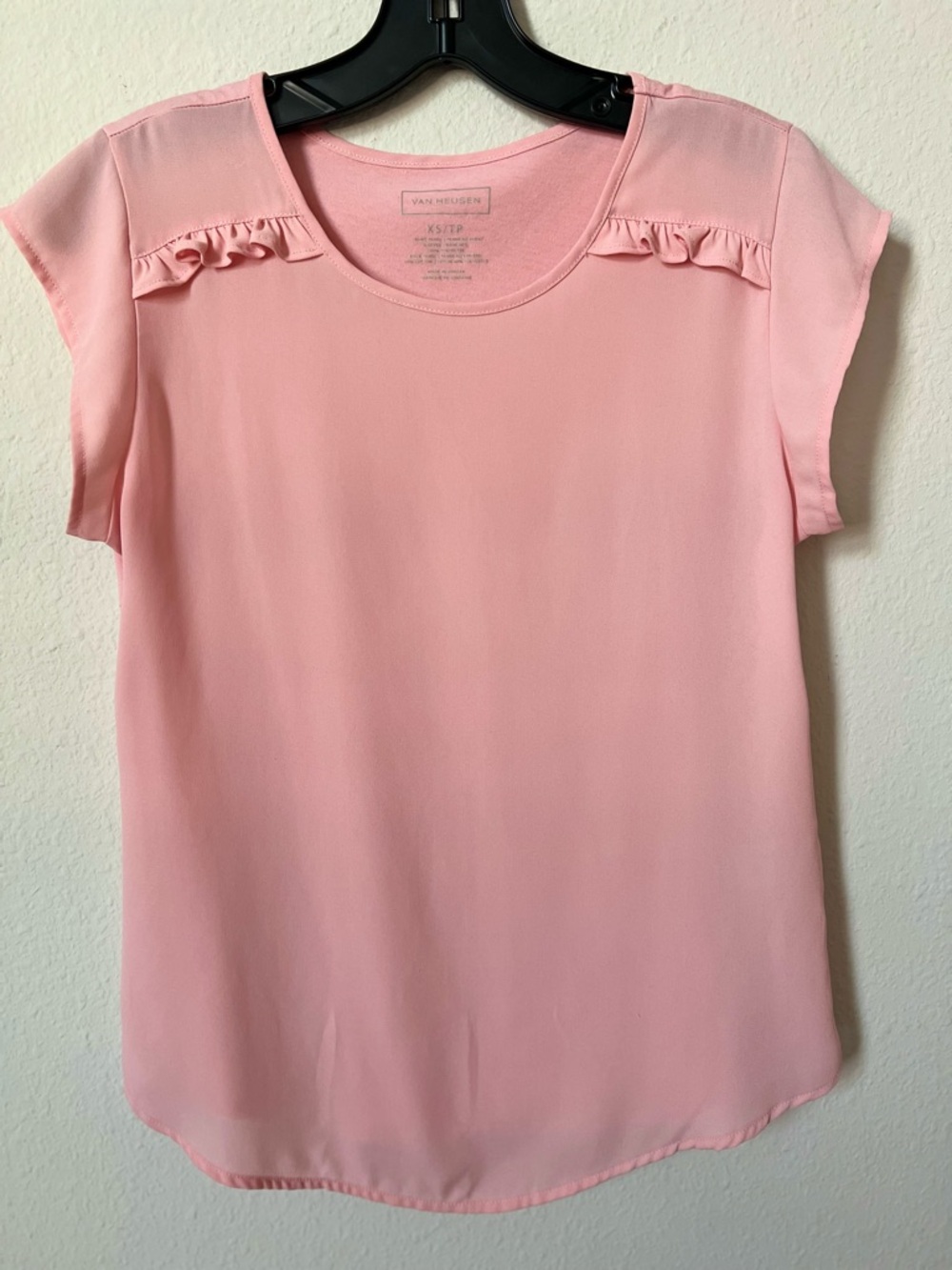 Van Heusen Short Sleeve Blouse Size XS